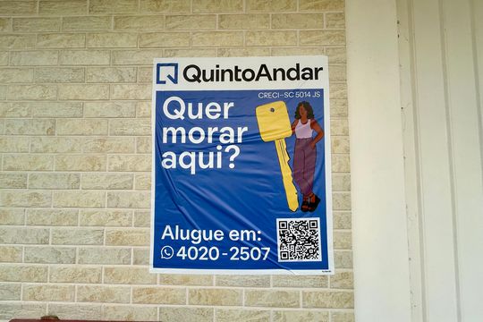 Placa 23/02 WLVY-64 de apartamento para alugar com 3 quartos, 89m² em Trindade, Florianópolis