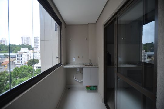 Varanda da Sala de apartamento para alugar com 1 quarto, 47m² em Parque das Nações, Santo André