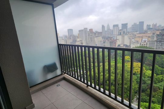 Varanda de kitnet/studio para alugar com 1 quarto, 23m² em República, São Paulo