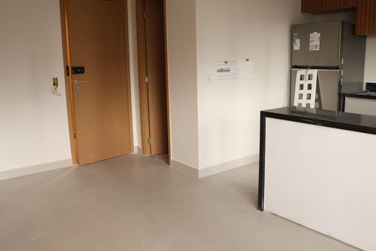 Sala de TV de apartamento para alugar com 1 quarto, 50m² em Setor Marista, Goiânia
