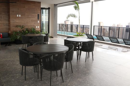 Área comum de apartamento para alugar com 1 quarto, 50m² em Setor Marista, Goiânia