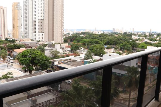 Vista da Sacada de apartamento para alugar com 1 quarto, 50m² em Setor Marista, Goiânia