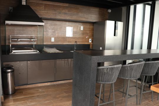 Área comum - Churrasqueira de apartamento para alugar com 1 quarto, 50m² em Setor Marista, Goiânia