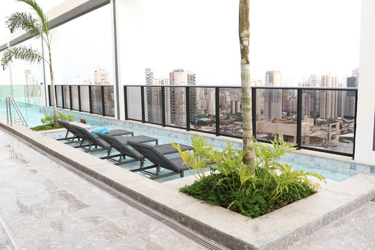 Área comum - Piscina de apartamento para alugar com 1 quarto, 50m² em Setor Marista, Goiânia