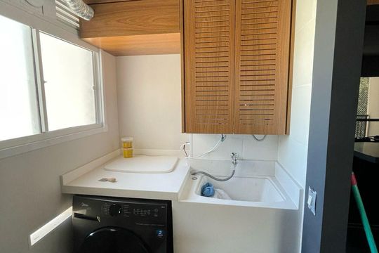 Área de serviço de apartamento à venda com 2 quartos, 72m² em Cidade Luíza, Jundiaí
