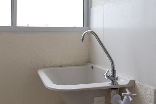 Cozinha e Área de Serviço de apartamento para alugar com 2 quartos, 44m² em Vila Nova Bonsucesso, Guarulhos