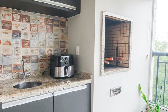 Varanda da Sala de apartamento à venda com 2 quartos, 104m² em Parque Reboucas, São Paulo