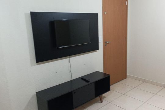 Sala de apartamento à venda com 2 quartos, 70m² em Chácara Cotia, Contagem