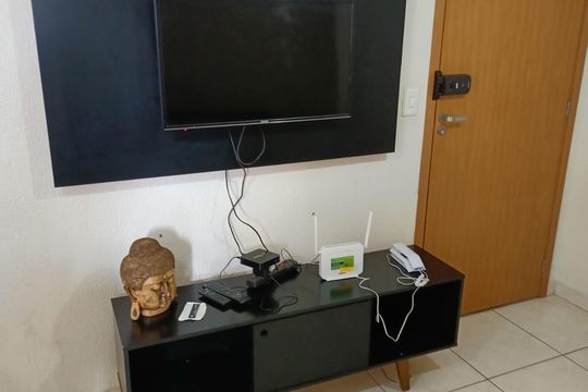 Sala de apartamento à venda com 2 quartos, 70m² em Chácara Cotia, Contagem