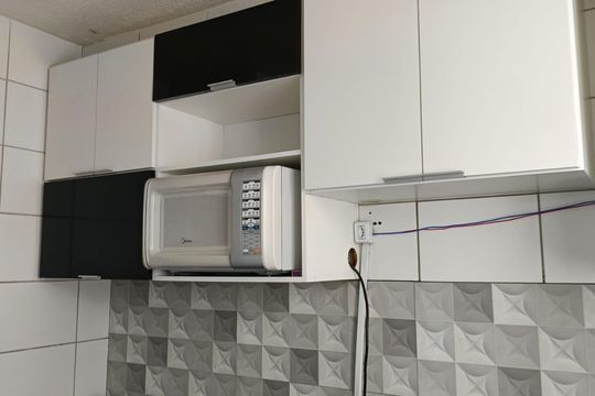 Cozinha de apartamento à venda com 2 quartos, 70m² em Chácara Cotia, Contagem