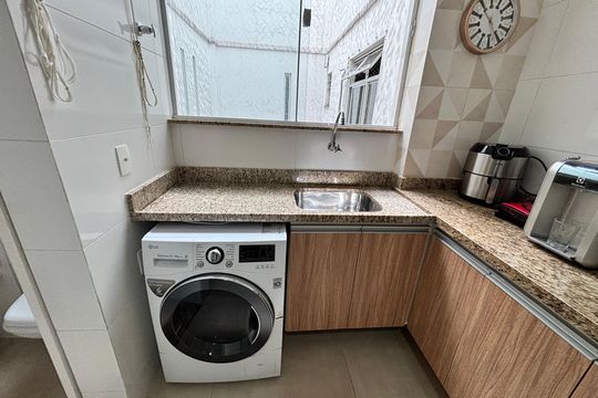 Área de Serviço de apartamento à venda com 4 quartos, 133m² em Recreio dos Bandeirantes, Rio de Janeiro