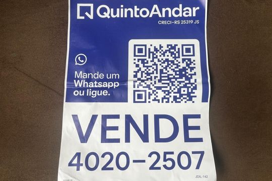 Placa Cod.JDIL-142 de apartamento à venda com 2 quartos, 57m² em São Jorge, Novo Hamburgo