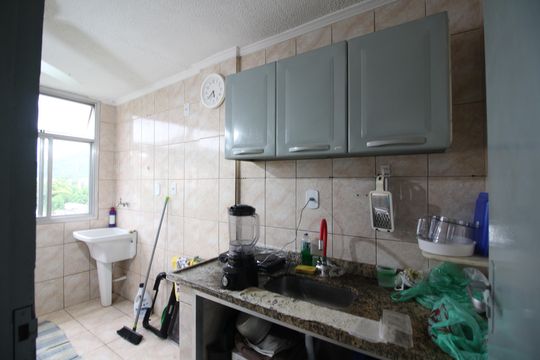 Cozinha de apartamento à venda com 1 quarto, 40m² em Taquara, Rio de Janeiro
