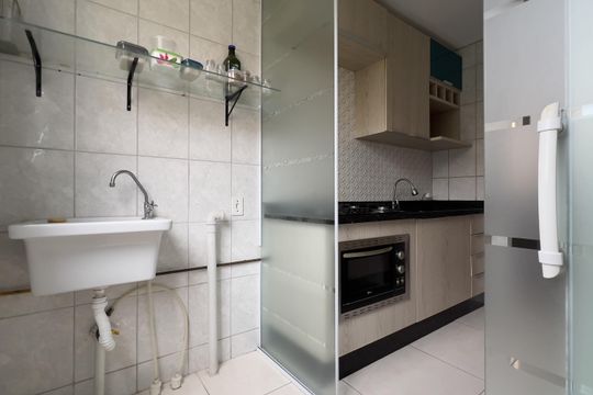 Cozinha e Área de Serviço de apartamento para alugar com 2 quartos, 52m² em Jardim Arapongas, Guarulhos