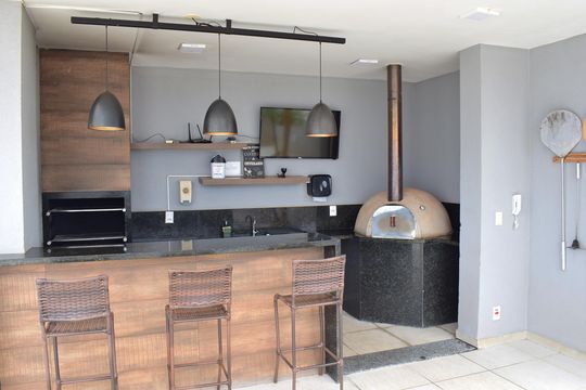 Área comum - Churrasqueira de apartamento para alugar com 2 quartos, 55m² em Vila Maria Luiza, Ribeirão Preto