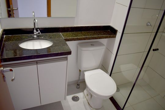 Banheiro de apartamento para alugar com 2 quartos, 55m² em Vila Maria Luiza, Ribeirão Preto