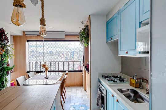 Cozinha de apartamento para alugar com 2 quartos, 50m² em Brás, São Paulo