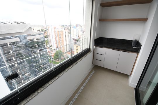Varanda da Sala de apartamento para alugar com 1 quarto, 48m² em Centro, Campinas