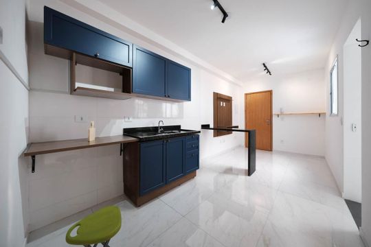 Sala/Cozinha de apartamento para alugar com 2 quartos, 35m² em Vila Guilhermina, São Paulo