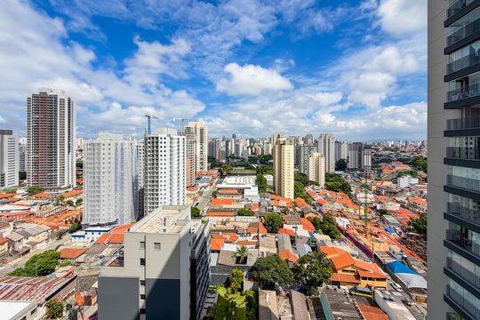 Varanda - Vista de apartamento à venda com 1 quarto, 37m² em Ipiranga, São Paulo