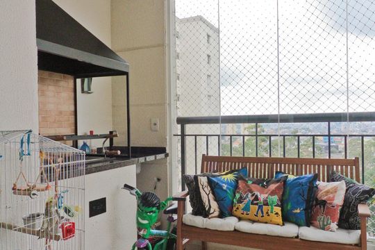 Varanda de apartamento à venda com 3 quartos, 81m² em Vila Amélia, São Paulo