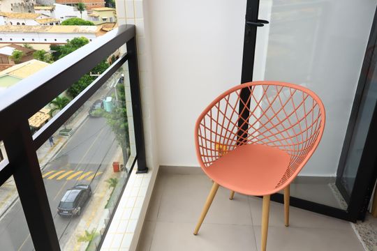 Varanda da Sala de kitnet/studio para alugar com 1 quarto, 22m² em Stella Maris, Salvador