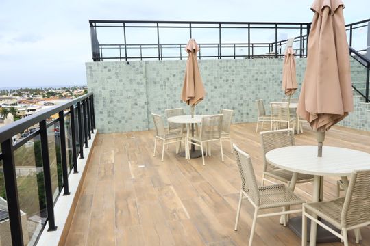 Área comum - Piscina de kitnet/studio para alugar com 1 quarto, 22m² em Stella Maris, Salvador