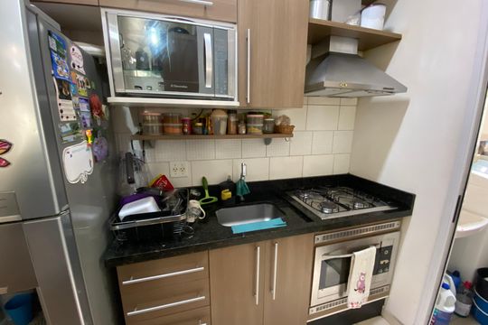 Cozinha de apartamento à venda com 3 quartos, 67m² em Jardim Aeroporto, São Paulo