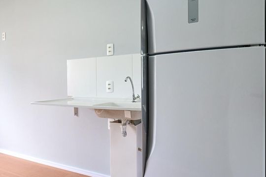 Cozinha de kitnet/studio à venda com 1 quarto, 17m² em Jardim Monte Kemel, São Paulo
