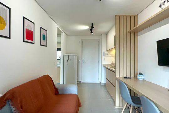 Sala de apartamento para alugar com 1 quarto, 28m² em Pinheiros, São Paulo