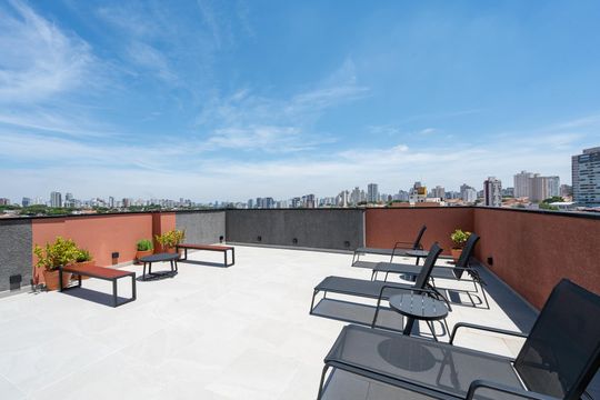 Terraço de apartamento à venda com 1 quarto, 30m² em Mirandópolis, São Paulo