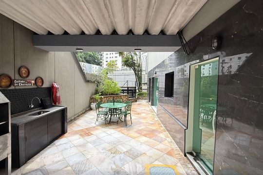 Área comum - Churrasqueira de apartamento para alugar com 2 quartos, 100m² em Vila Luis Antonio, Guarujá