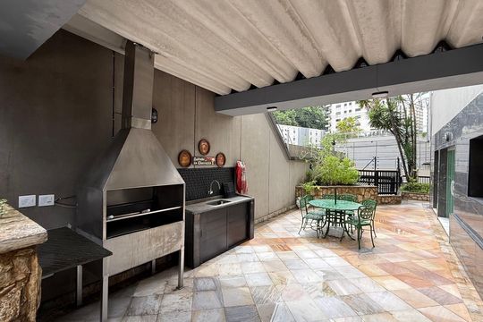 Área comum - Churrasqueira de apartamento para alugar com 2 quartos, 100m² em Vila Luis Antonio, Guarujá