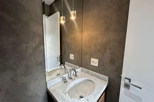 Lavabo de apartamento para alugar com 1 quarto, 49m² em Residencial Tambore Iii, Santana de Parnaíba