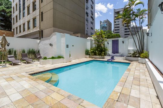Área comum - Piscina de apartamento à venda com 1 quarto, 50m² em Itaim Bibi, São Paulo
