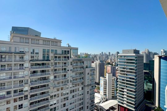 Vista da Varanda de kitnet/studio para alugar com 1 quarto, 27m² em Pinheiros, São Paulo
