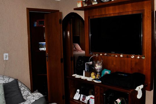 Detalhe - Sala e Sala de Jantar de apartamento à venda com 2 quartos, 49m² em Jardim Antartica, São Paulo