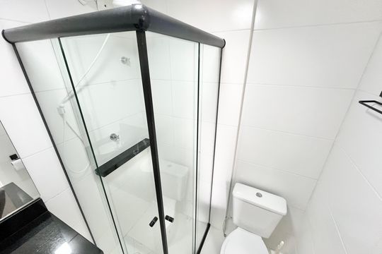 Banheiro de apartamento para alugar com 1 quarto, 30m² em Parada Inglesa, São Paulo