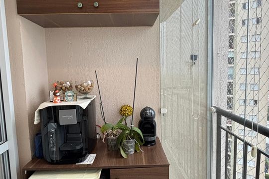 Sala - Sala de Jantar Varanda de apartamento à venda com 2 quartos, 49m² em Vila Valparaíso, Santo André