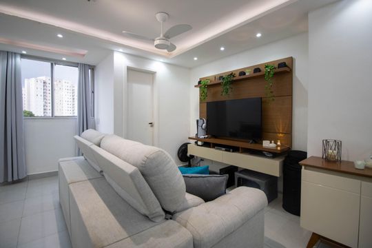 Sala de estar de apartamento à venda com 2 quartos, 94m² em Parque Esmeralda, São Paulo