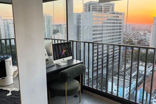 Varanda de apartamento para alugar com 1 quarto, 25m² em Santo Amaro, São Paulo