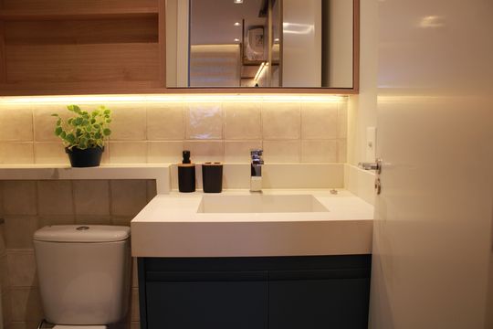 Banheiro de apartamento à venda com 1 quarto, 27m² em Vila São José, São Paulo