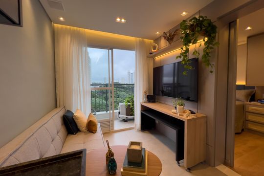 Sala de apartamento à venda com 1 quarto, 27m² em Vila São José, São Paulo