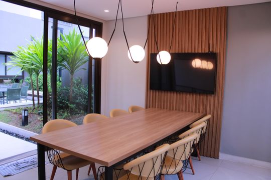 Área comum - Sala de Reunião de apartamento à venda com 1 quarto, 27m² em Vila São José, São Paulo