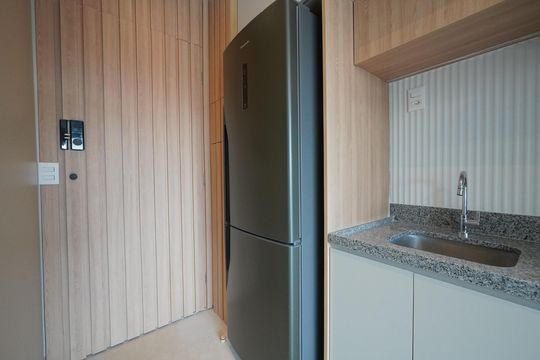 Cozinha de kitnet/studio à venda com 1 quarto, 23m² em Vila Mariana, São Paulo