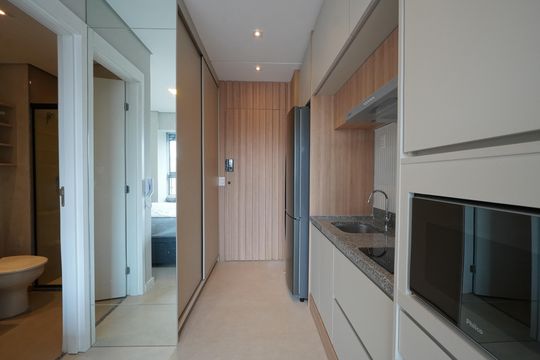 Cozinha de kitnet/studio à venda com 1 quarto, 23m² em Vila Mariana, São Paulo