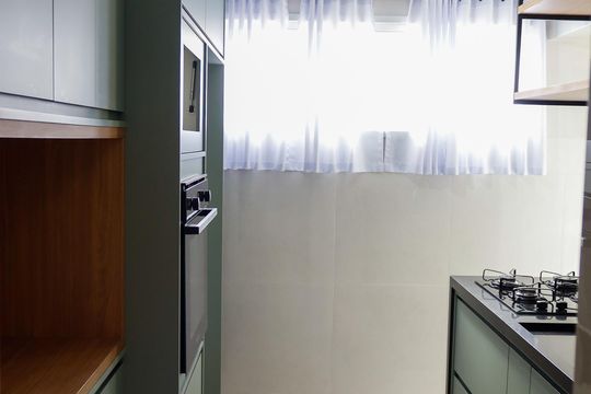 Cozinha de apartamento à venda com 2 quartos, 64m² em Piratininga, Osasco