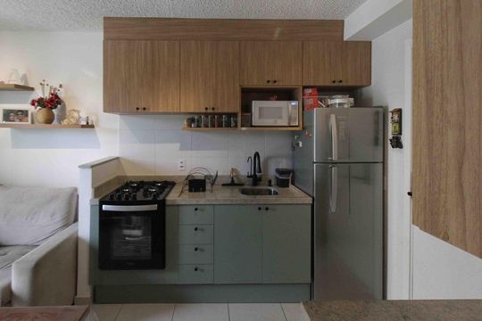 Cozinha de apartamento para alugar com 2 quartos, 35m² em Vila Ema, São Paulo