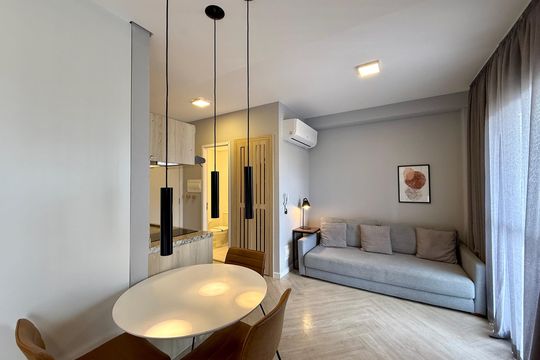 Sala de apartamento para alugar com 1 quarto, 44m² em Jardim das Acacias, São Paulo