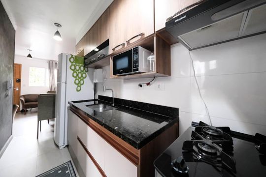 Cozinha e Área de Serviço de apartamento à venda com 2 quartos, 44m² em Vila Paranagua, São Paulo